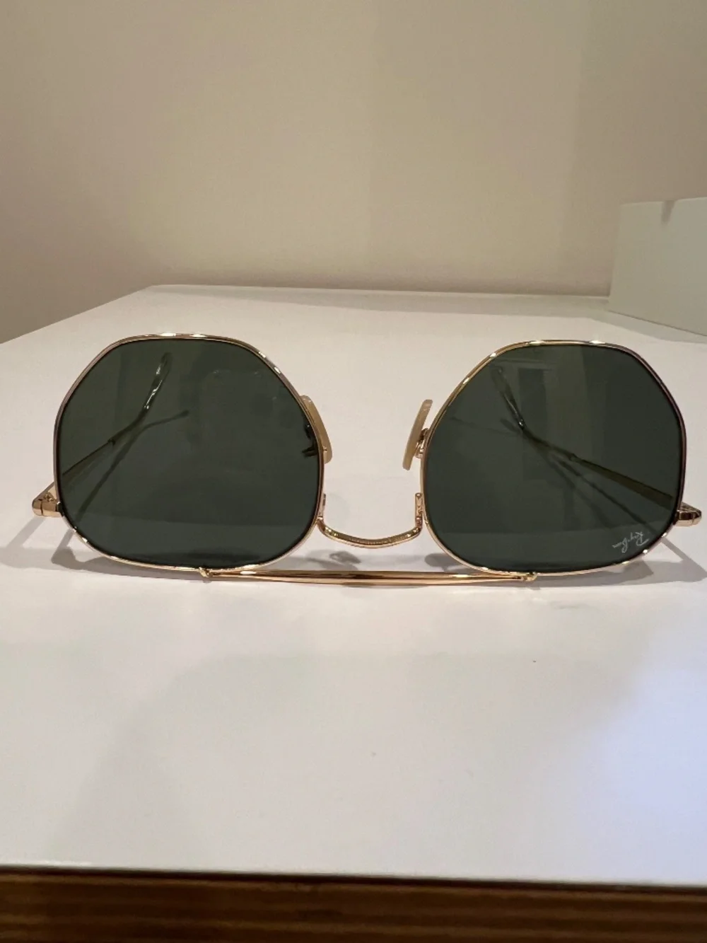 Ray-Ban The Marshal Gold Sunglasses G-15 Green Lenses Case RB3648 001 54mm